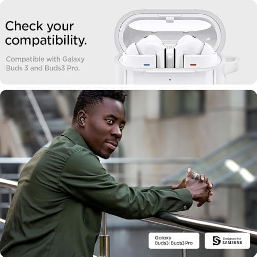 Spigen Galaxy Buds 3 Pro/Buds 3 ile Uyumlu Kılıf Ultra Hybrid Sararmaya Dayanıklı Beyaz Şeffaf Kapak - ACS08431 (Spigen TR Garantili)