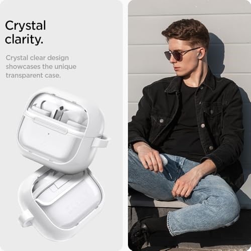 Spigen Galaxy Buds 3 Pro/Buds 3 ile Uyumlu Kılıf Ultra Hybrid Sararmaya Dayanıklı Beyaz Şeffaf Kapak - ACS08431 (Spigen TR Garantili)