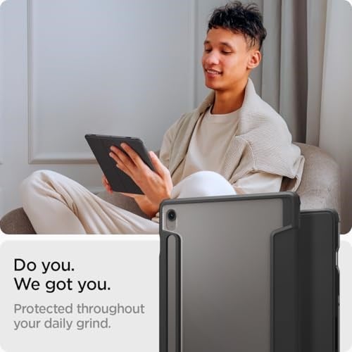 Spigen Galaxy Tab S10 FE / S9 ile Uyumlu Kılıf Ultra Hybrid Pro Manyetik Stand özellikli Sararmaya Dayanıklı Siyah Şeffaf Kapak - ACS09498 (Spigen TR Garantili)