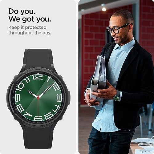 Spigen Galaxy Watch 6 (47mm) Cam Ekran Koruyucu Kolay Kurulum Glas.tR EZ Fit Slim HD (2 Adet) - AGL07066
