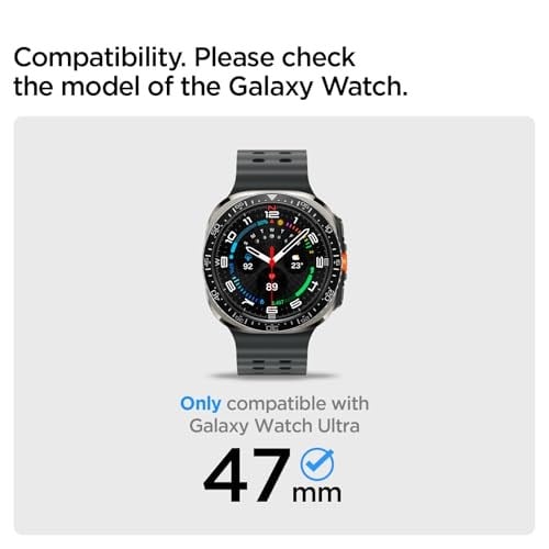 Spigen Galaxy Watch Ultra (47mm) ile Uyumlu Kılıf & Kordon Rugged Armor Pro Üst Düzey Koruma Siyah Kayış - ACS08427 (Spigen TR Garantili)