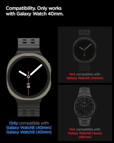 Spigen Galaxy Watch8 (40mm) ile Uyumlu Kolay Kurulum Cam Ekran Koruyucu GLAS.tR EZ Fit HD (2 Adet) Şeffaf - AGL09874 (Spigen TR Garantili)