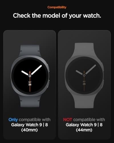 Spigen Galaxy Watch8 (40mm) ile Uyumlu Kılıf & Kordon Rugged Armor Pro Üst Düzey Koruma Siyah Kayış - ACS10005 (Spigen TR Garantili)