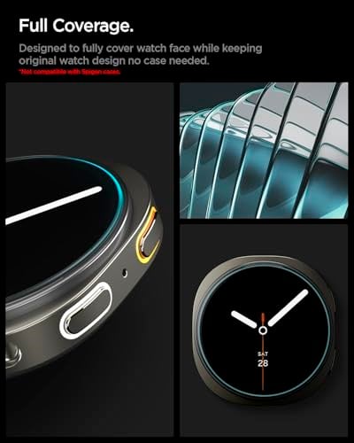 Spigen Galaxy Watch8 (40mm) ile Uyumlu Kolay Kurulum Cam Ekran Koruyucu GLAS.tR EZ Fit HD (2 Adet) Şeffaf - AGL09874 (Spigen TR Garantili)