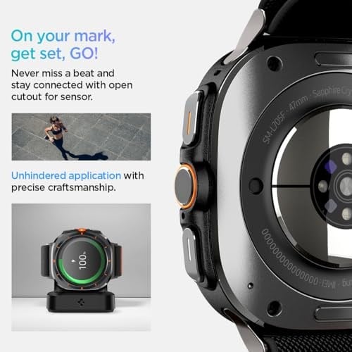 Spigen Lite Fit Samsung Galaxy Watch Ultra Band 47 mm Naylon Solo Loop Band (2024) için Tasarlanmıştır - Siyah