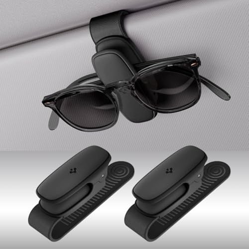 Spigen Premium Manyetik Gözlük Tutucu Tüm Araçlar ile Uyumlu Silikon Siyah (2 Adet) - ACP08824 (Spigen TR Garantili)