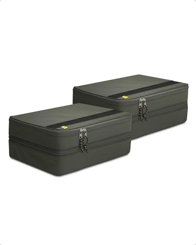 Spigen Seyahat Paketleme Küpleri/Valiz İçi Düzenleyici Çanta Kabin Boy Large (2 Adet) Hunter Green KD600 - AFA08478