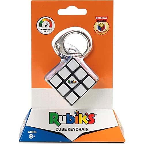 Spin Master,Rubiks, Orijinal 3x3 Küp, Minyatür, 8+ Yaş Çocuklara Yönelik Çalışan 3x3 Küplü Anahtarlık Aksesuarı, Profesyonel Renk Kombinasyonlu Zeka Oyunu
