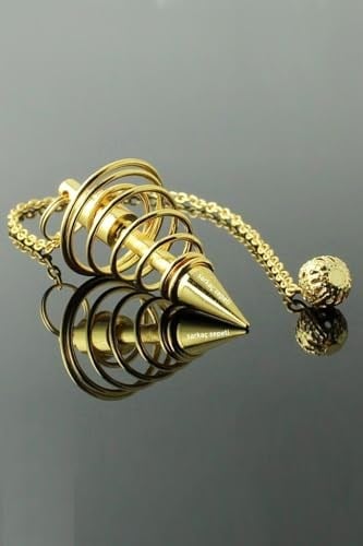 Spiral Pirinç Sarkaç Enerji Çalışmalarına Özel Helezon Pandül Radyestezi Pirinç Sarı