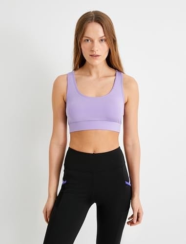 Sporcu Sütyeni Kaplı U Yaka Slim Fit