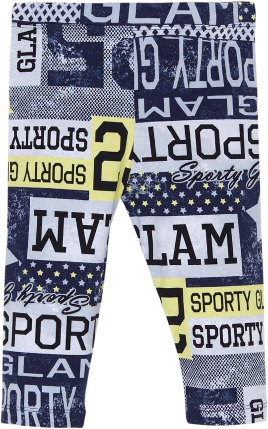 Sporty Glam Kız Çocuk Desenli Diz Altı Tayt Kapri