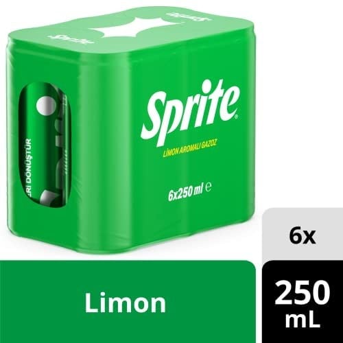 Sprite Limon Aromalı Kutu 6x250 ml