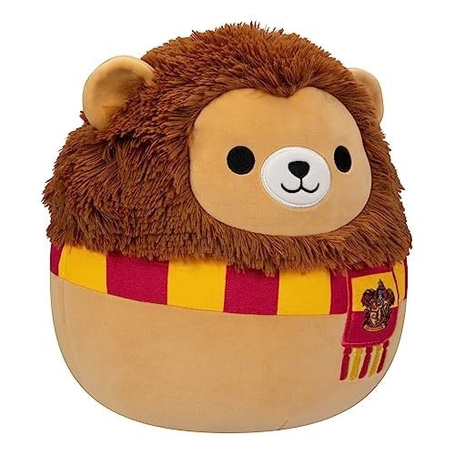 Squishmallows Orijinal Harry Potter 10-inç Gryffindor Aslan Peluş - Orta Boy Ultrasoft Resmi Jazwares Peluş