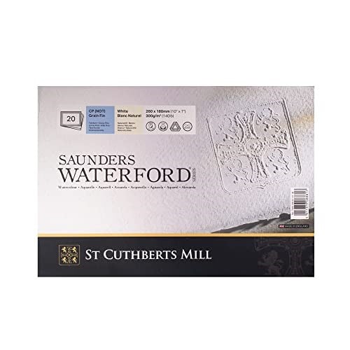St Cuthberts Mill Saunders Waterford C.P. Blocks White Sulu Boya Kağıdı, 300 Gr, 260X180Mm, 20 Sayfa
