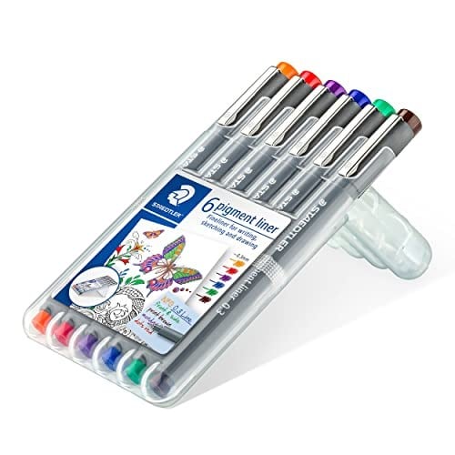 Staedtler 30803Ssb6 Pigment Liner Karışık Renk 0.3 mm 6lı Set