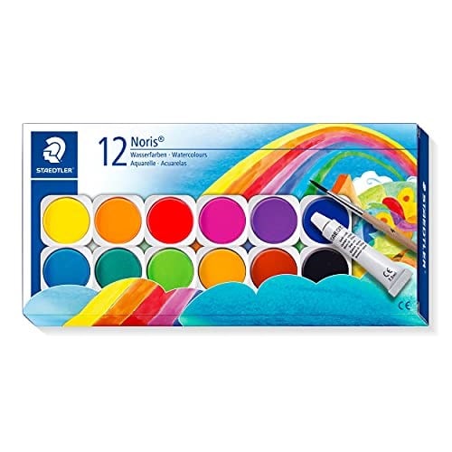 Staedtler 888 Nc12 Noris Clup Sulu Boya 12li 1 Tüp Opak Beyaz Boya Ve Fırça
