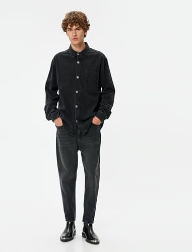 Standart Bel Loose Fit Kot Pantolon - Steve Jeans