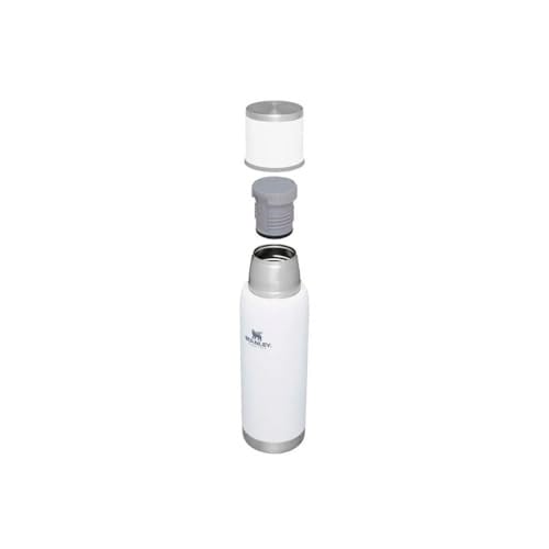 STANLEY Adventure To-Go Termos 1 Litre - Beyaz (Polar) | Paslanmaz Çelik | 25 saat dayanır. Sıcak - 27 saat. Soğuk – Sızdırmaz – BPA içermez – Kapak bardak görevi görür