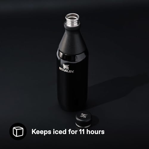 STANLEY All Day Slim Soğuk Su Termosu 0.60 Litre - Siyah | Paslanmaz Çelik | 6 Saat Soğuk - 11 Saat Buzlu - Sızdırmaz - BPA İçermez - Bulaşık Makinesinde Yıkanabilir
