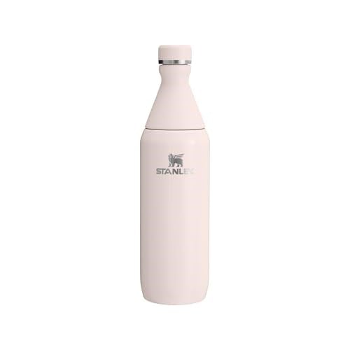 STANLEY All Day Slim Soğuk Su Termosu 0.60 Litre - Pembe Kuvars (Rose Quartz) | Paslanmaz Çelik | 6 saat soğutur. - 11 saat. Buz soğutmalı, sızdırmaz, BPA içermez, bulaşık makinesinde yıkanabilir