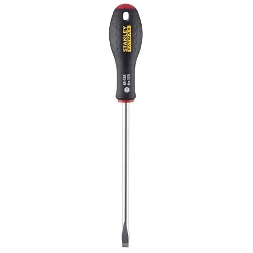 Stanley - FatMax Düz Tornavida SL8 (175 mm Bıçak Uzunluğu, Krom Vanadyum, Ergonomik Yumuşak Sap) 0-65-138, çok - Bedenler: 150 mm, 175 mm