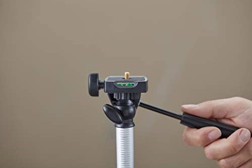 Stanley Fotostativ, alüminyum, üç Gleitfuesse, sütun (44 cm ila 140 cm, 1/4 inç dişli, platform eğilebilir) 1 – 77 – 201