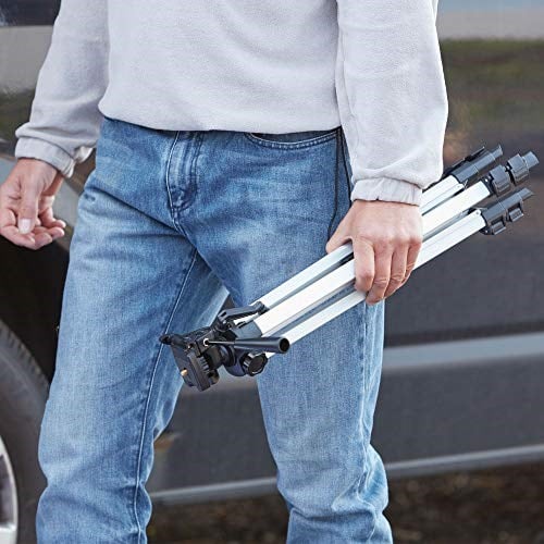 Stanley Fotostativ, alüminyum, üç Gleitfuesse, sütun (44 cm ila 140 cm, 1/4 inç dişli, platform eğilebilir) 1 – 77 – 201