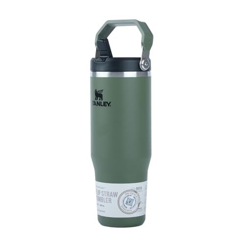 Stanley IceFlow Flip Straw Tumbler Pipetli Termos Bardak, 0.89 Litre, Haki (Dried Pine) - Seçenekler: 0.89 L, 0.9 Liters