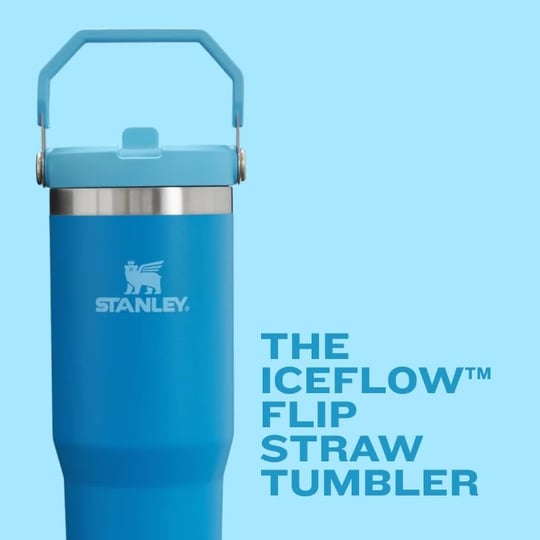 Stanley IceFlow Paslanmaz Çelik Pipetli Bardak - Ev, Ofis veya Araba için Vakum Yalıtımlı Su Şişesi - Tekrar Kullanılabilir Bardak Pipetli Sızdır - Seçenekler: 20 oz, 40 oz, 60 oz, 64 oz, 95 oz, 850 g