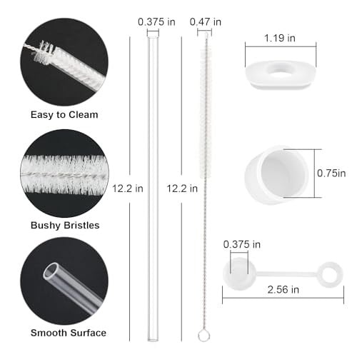 Stanley Kupası için Hasır Dökülme Durdurucu Kapak Aksesuarları 40oz 30oz Söndürücü, Temizleme Fırçası ile 6 Hasır Değiştirme Bardak Aksesuarları, 4 Sızdırmaz Fiş, Stanley için 2 Silikon Kapak Kapağı