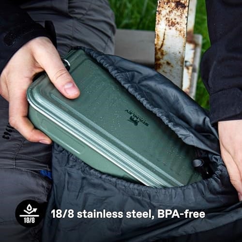 STANLEY Legendary Useful Box Çok Amaçlı Saklama Kutusu 1.1 Litre - Yeşil (Hammertone Green) | Paslanmaz Çelik