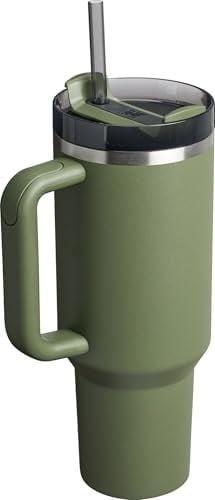 Stanley Quencher H2.0 Saplı ve Pipetli Bardak 40 oz | Flowstate 3 Pozisyonlu Kapak | Seyahat için Uyumlu Bardak | Yalıtımlı Paslanmaz Çelik Bardak | BPA İçermez | Kurutulmuş Çam