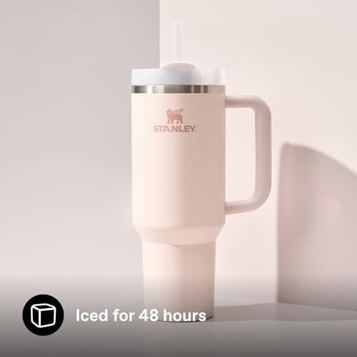 Stanley Quencher Pipetli Termos Bardak, 1.18 Litre, Pembe Kuvars (Rose Quartz)