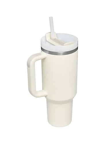Stanley Quencher Pipetli Termos Bardak, 1.18 Litre, Krem