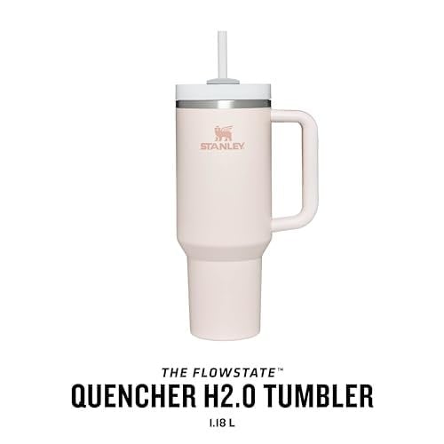 Stanley Quencher Pipetli Termos Bardak, 1.18 Litre, Pembe Kuvars (Rose Quartz)