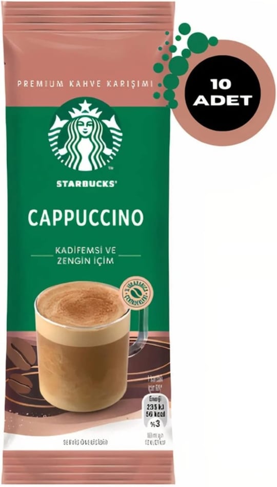 Starbucks Cappuccino Premium Kahve Karışımı (10 x 18gr)