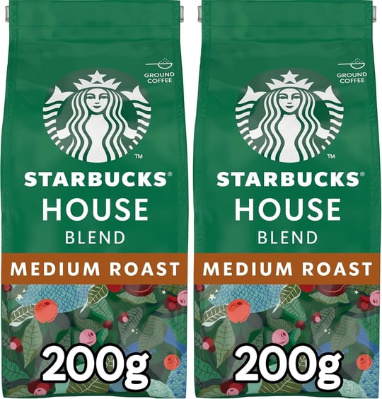 Starbucks House Blend Öğütülmüş Kahve 200 g (2 paketi)
