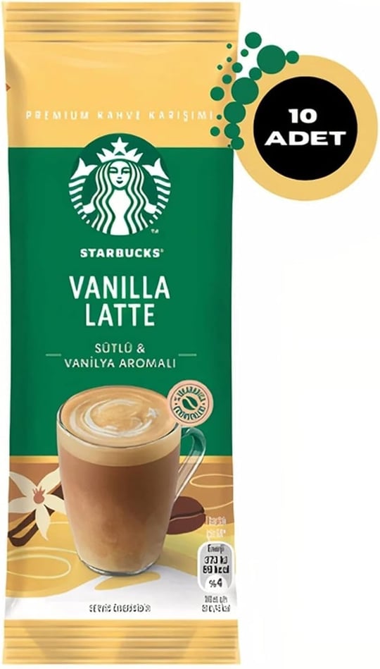 Starbucks Vanilla Latte Premium Kahve Karışımı, 10x21.5 g