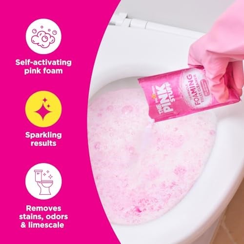 Stardrops - The Pink Stuff - Miracle Power Köpük Tuvalet Temizleyici - 2 Bakım - Kendinden Aktifleştiren Pembe Köpük