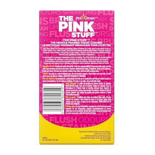Stardrops - The Pink Stuff - Miracle Power Köpük Tuvalet Temizleyici - 2 Bakım - Kendinden Aktifleştiren Pembe Köpük