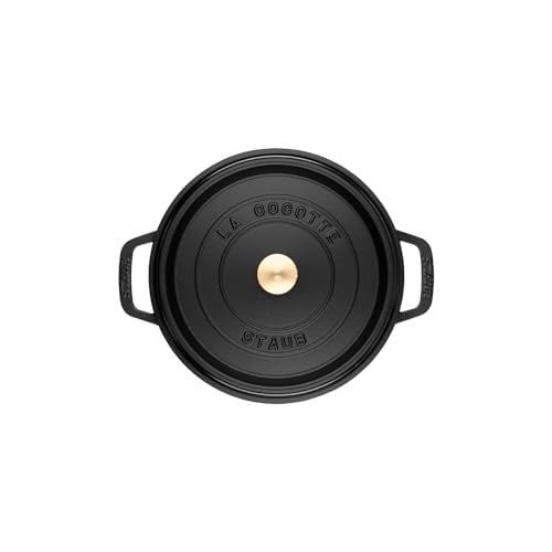 STAUB Dökme Demir Kızartma Tavası/Güveç, Yuvarlak 16 cm, 1,2 L, Siyah