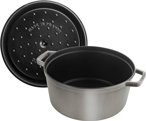 Staub La Cocotte Döküm Tencere, Gri, 8.35 Litre - Bedenler: 24 cm, 30 cm