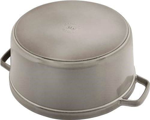 Staub La Cocotte Döküm Tencere, Gri, 8.35 Litre - Bedenler: 24 cm, 30 cm