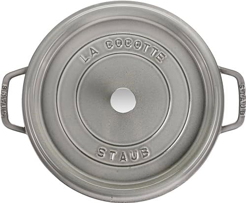Staub La Cocotte Döküm Tencere, Gri, 8.35 Litre - Bedenler: 24 cm, 30 cm