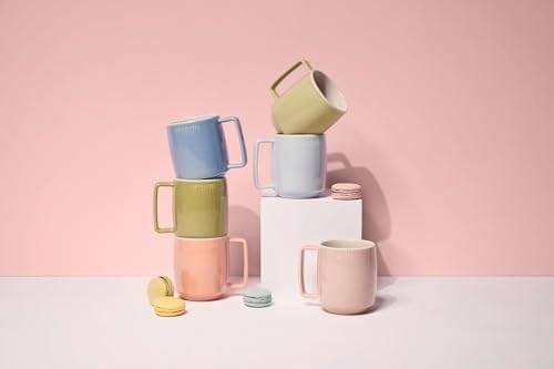 STAUB Seramik Kupa Seti, 350 ml, Makaron Renkli, 6 Parça, Mikrodalga ve Bulaşık Makinesi Uyumlu