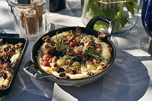 STAUB Toz İstiflenebilir Fırın Kabı, Yuvarlak (16 Cm, 0,4 L İçerisinde Bulunan Mat Siyah Kaplı Tepsi İle) Grafit Grisi
