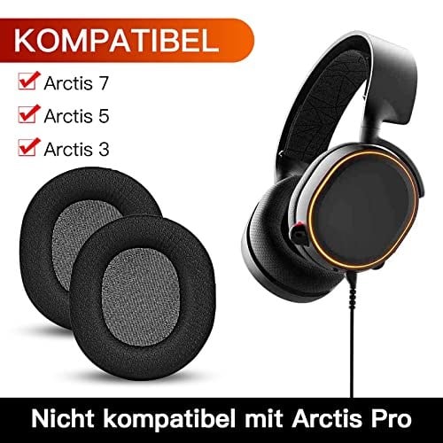 SteelSeries Arctis 7, Arctis 5 kulak pedleri için kulak yastığı, yedek kulak yastığı, SteelSeries Arctis 7 Arctis 5 Arctis 3 oyun kulaklığı ile uyumlu (Arctis 7 kulak yastığı)