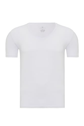 Steve Wolls Erkek Beyaz 4’Lü V Yaka Bambu T-Shirt - 33602