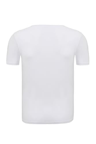 Steve Wolls Erkek Beyaz 4’Lü V Yaka Bambu T-Shirt - 33602