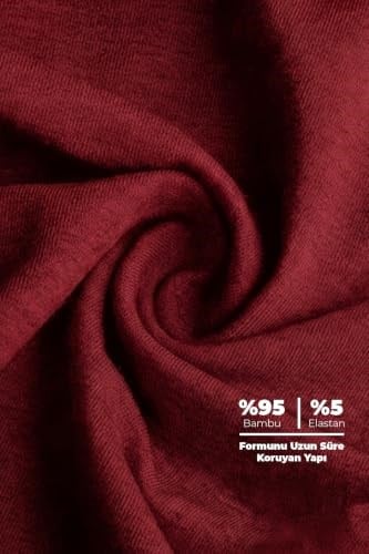 Steve Wolls Erkek Bordo 3’Lü Uzun Paça Bambu Boxer - 25201